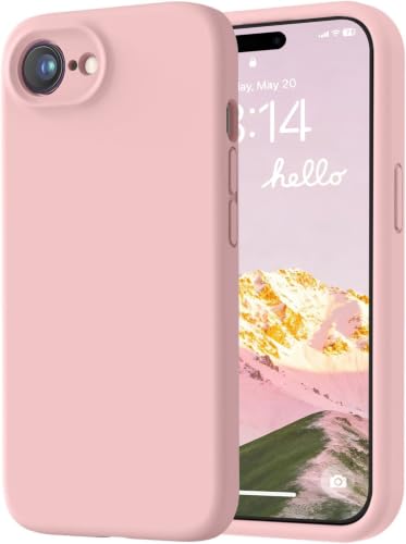 Image of LOVE 3000 Designed for iPhone 16e /17e Case, Premium Silicone with [Soft Anti-Scratch Microfiber Lining] Shockproof Protective Phone Case for Men Women Girls 6.1 inch, Pink Sand