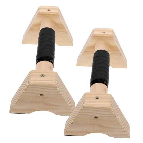 HANABASS Wood Handles for Men and Women Stands Calisthenics Equipment Parallette Bars Handstand Trainer