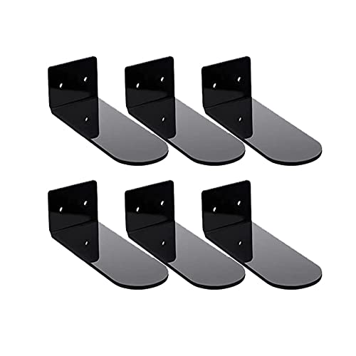 Floating Shoe Display (Wall Mount) for Displaying Shoes, Black Sneaker Shelves to Display and Showcase Your Top Collection Shoes, Shop Shoe Wall Shelf, Room Decor,Acrylic Shoe Organizer(Set of 6)