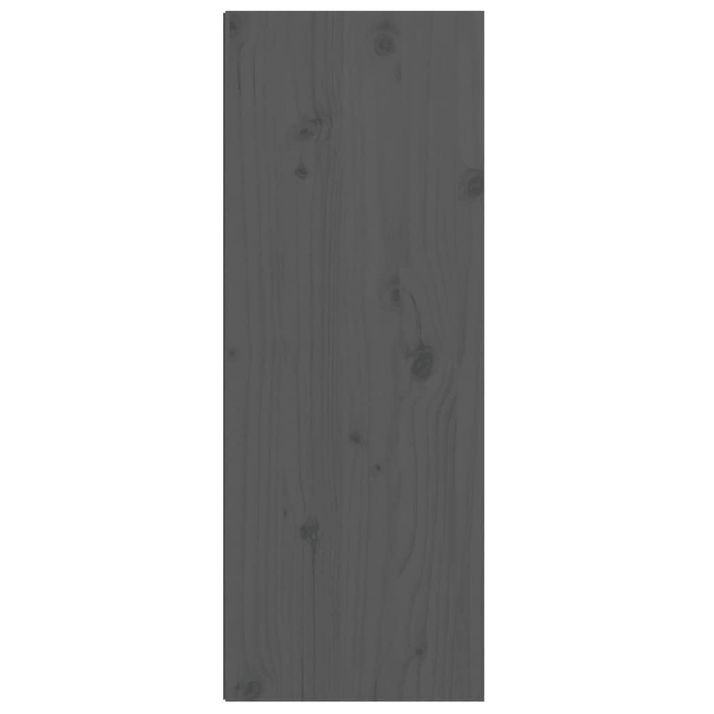 Wandregal Grau 30x30x80 cm Massivholz Kiefer Schwebendes Bücherregal mit Industrial Style für Wohnzimmer Küche und Badezimmer