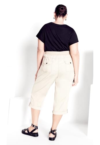 Women's Plus Size Cotton Roll Up Capri2
