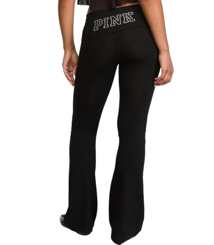 Victoria's Secret Pink Women's Cotton Foldover Flare Leggings