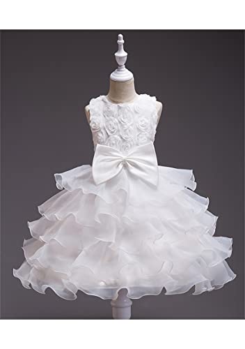 YMING Girl Ruffle Tiered Tutu Gown Sleeveless Lace Princess Dresses Party Ball Tulle Pageant Gowns2