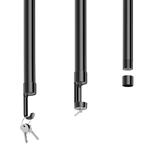 Diagram showing how to screw the hook attachment onto the endoscope probe, with a blue arrow indicating rotation.