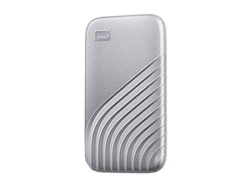 Image of WD 1TB My Passport SSD Portable External Solid State Drive, Silver, Sturdy and Blazing Fast, Password Protection with Hardware Encryption - WDBAGF0010BSL-WESN