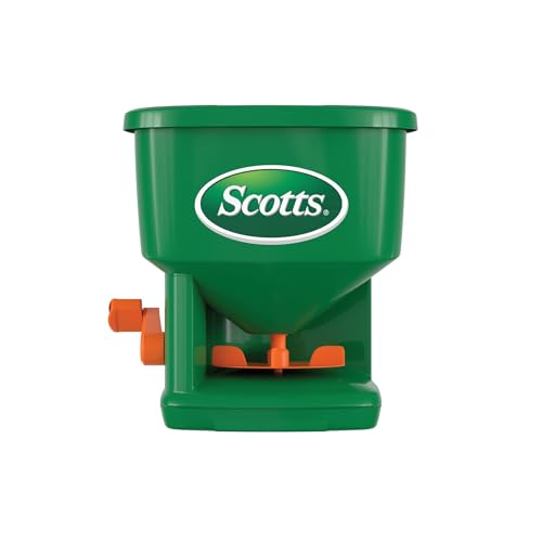 Scotts Whirl Hand-Powered Spreader for Grass Seed, Fertilizer,...