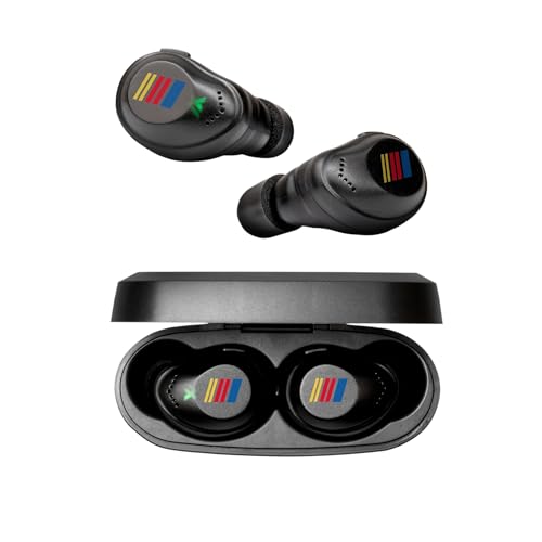 AXIL XCOR PRO NASCAR Wireless Earbuds Bluetooth - HearPRO Buds with Touch Control - Bluetooth Enhancement - Hearing Protection - Dust & Water Resistant - Wind Resistant True Wireless Earbuds
