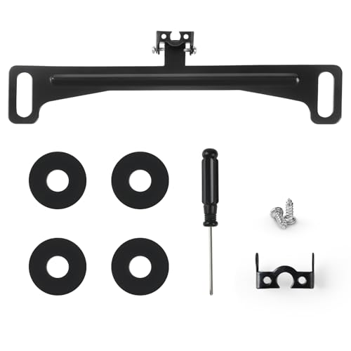 Universal Car Rear View Camera License Plate Bracket Professional Full Stainless Steel Anti-Rust Paint License Plate Camera Mount for Backup View Cam Supports 170-Degree Adjustment Cam Mount