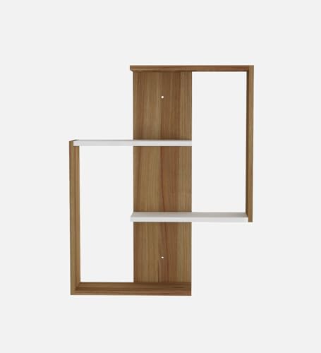 Image of ALEN Multipurpose Modular Wall Racks /Shelves /Organiser /Decor Particle Board Wall Shelf (Number of Shelves - 4, Beige, White)