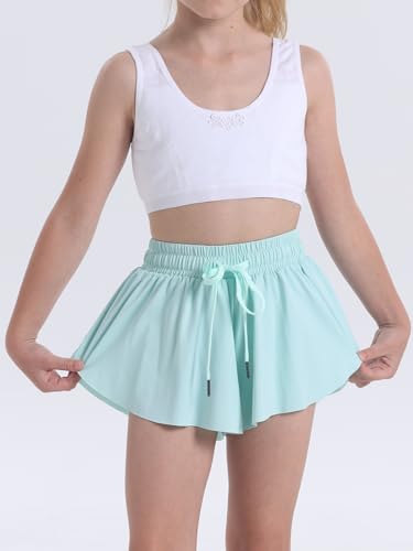 Image of Flowy Shorts for Teen Girls Athletic Running Youth Butterfly Shorts