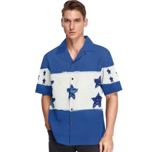 Chemise hawaïenne Honduras pour homme avec boutons et manches courtes GuoChe