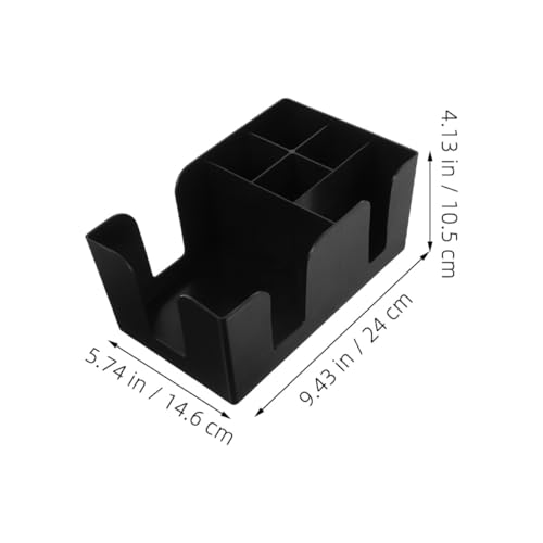 Boîtes de rangement café et thé en PP noir SHINEOFI pour sachets et accessoires - 3