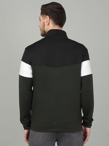 Image of Cantabil Solid Green Full Sleeves Mock Neck Regular Fit Men's Casual Jacket | Casual Winter Jackets for Men | Mens Jackets for Winter Wear (P MJKT00293)