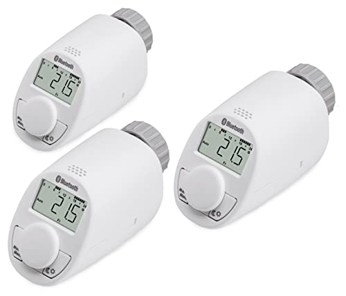Heizkörper-Thermostatkopf EQIVA mit Bluetooth, 3 Stück Cover