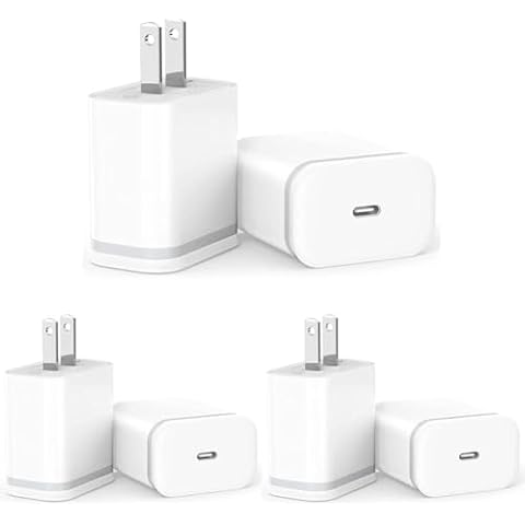 iPhone 16 15 14 13 12 11 USB C Wall Charger, 20W 6-Pack Charging Block USBC Power Adapter PD Plug Box Type C Brick Cube for iPhone 16 15 14 13 12 11 Pro Max XS X XR SE 8 Plus, iPad Pro, AirPods Pro Cover