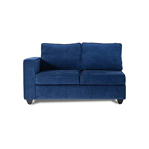 Image of Wakefit Malphino 2 Seater Sofa Set | 3 Year Warranty | Wooden, Napper - Cobalt Blue