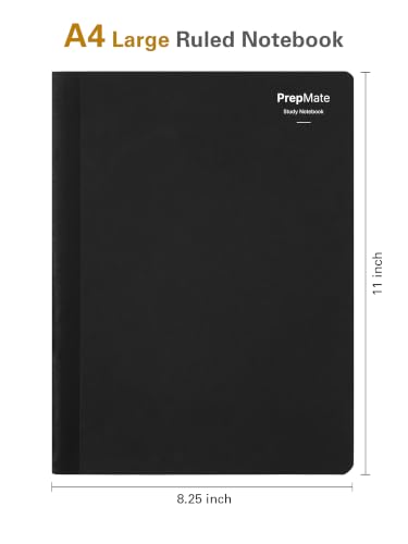 Image of DOODLE A4 Study Notebooks Pack of 4 | 160 Pages Each | College Ruled Softbound Notebooks for Exam Preparation, Class Notes, Revision & Study(Prepmate)