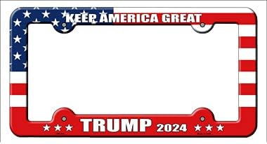 Trump 2024 Novelty Metal Molded License Plate Frame LPF-033