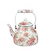Ceramiczna emalia herbata czajnik do płyty kuchennej, emaliowany porcelanowy czajnik, kolorowy czajnik gorącej wody garnek do płyty kuchennej (Color : D, Size : 2.8L)