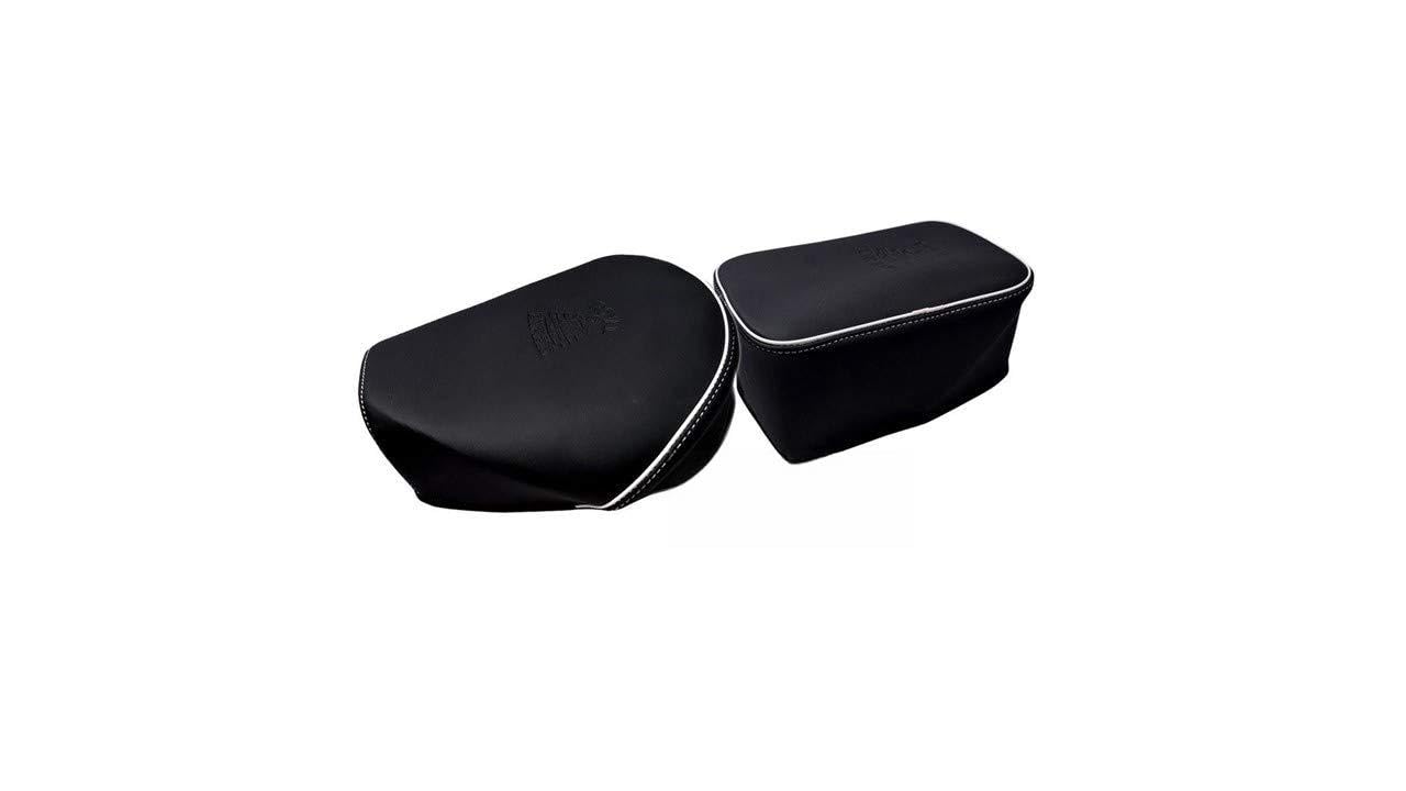 Guance Black with White Piping Seat Cover for Royal Enfield Classic 350 BS3 and BS4 Model-image-11