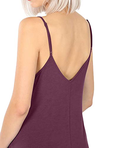 Image of ALLLA Women's Lightweight Flowy Summer Dress - Adjustable Strap Knee Length Dress with Side Pockets. Casual, Beachwear