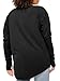 Women's Plus Size Long Sleeve Tunic Top Crew Neck Summer Oversized Fit Basic T Shirts Blouse Black