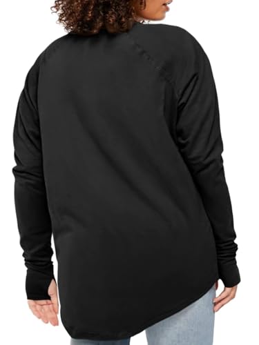 Women's Plus Size Long Sleeve Tunic Top Crew Neck Summer Oversized Fit Basic T Shirts Blouse4