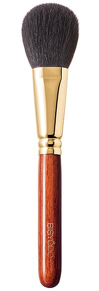 BISYODO Long Series Cheek Brush - Round Flat Type, Brown