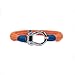 Bracelet orange à manille nautique - Marin - été - Mixte - Fait main - Surf - Sport - Paddle - Nature - Plage - Mer - Bateau - Cadeau