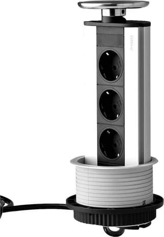 Presa A Scomparsa Da Incasso A Torretta Presa Da Tavolo 3 Schuko Tappo Inox