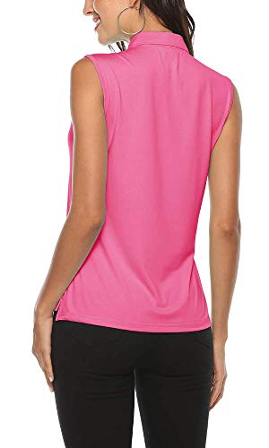 Image of AIRIKE Golf Polo Shirts for Women Sleeveless Summer Sports Athletic Fashionable Workwear-Quick Dry Womens Tank Tops