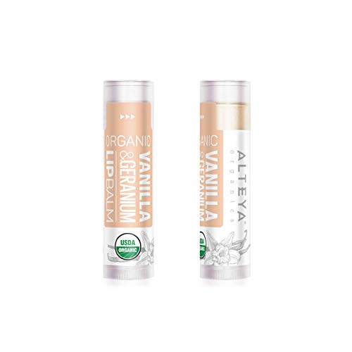 Alteya Organic Bálsamo Labial de Vainilla y Geranio 4.5 gr – USDA Certificado Orgánico Puro Bio Producto Natural para… - Imagen 3