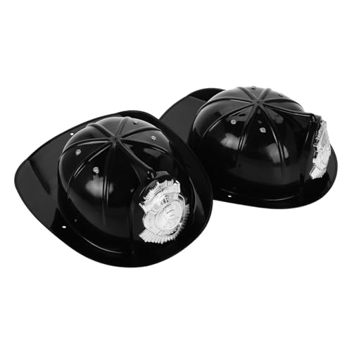 LIOOBO Firemen Costumes for Kids 2pcs Plastic Firefighter Helmets Fireman Hat Props for Party and Birthday