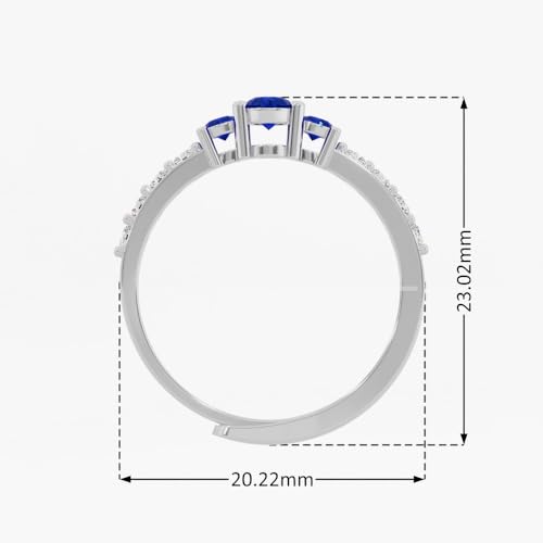 Image of U ARE 925 Sterling Silver 18K Gold and Rose Gold Plated Sparkling Three-Stone Ring | Gift for Women and Girls | With Certificate of Authenticity and 925 Stamp