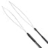10 Pieces Hair Extension Loop Needle Threader Pulling Hook Tool and Bead Device Tool Black Loop Threader for Hair or Feather Extensions (Black)