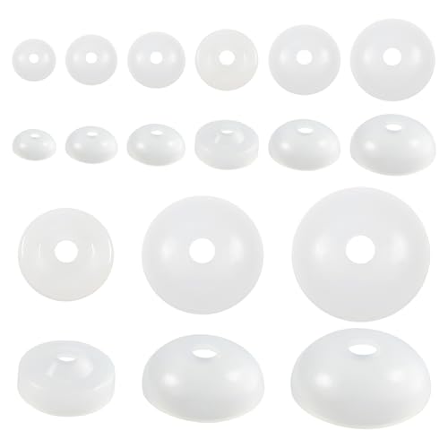 Fermoirs de sécurité TOAOB pour yeux et nez de poupée - Lot de 180 rondelles plastiques de 9 à 30 mm