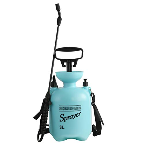 CLICIC Lawn and Garden Portable Sprayer 0.8 Gallon(3L) – Pump Pressure Sprayer Includes Shoulder Strap 0.8 Gallon(3L)