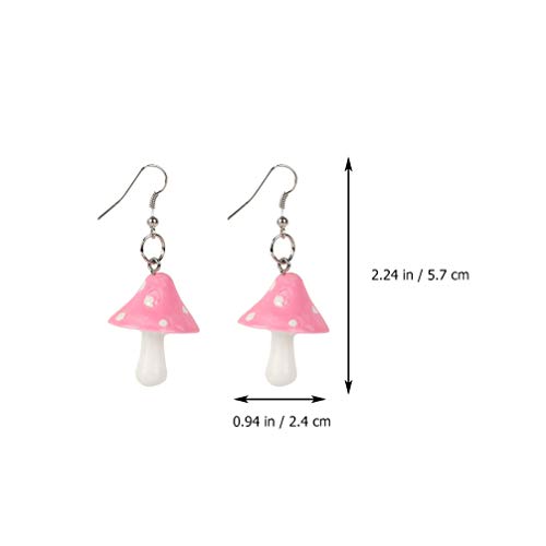 Boucles d'oreilles champignon coloré en nacre pour femmes