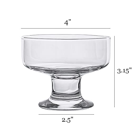 Kingrol 6 Pack Crystal Glass Dessert Bowls, 6.5 oz for Ice Cream, Fruit, Pudding, Snack, Cereal, Nuts - Premium Serving Dishes, Mini Trifle Bowl by Kingrol - Used condition - Image 2