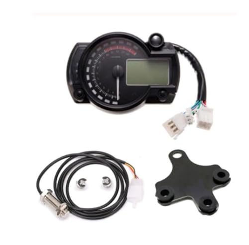 Speedometer Odometer Meter Universal Digital Motorcycle RX2N Odometer Speedometer Meter Instrument Adjustable MAX 299KM/H 7colors Dashboard