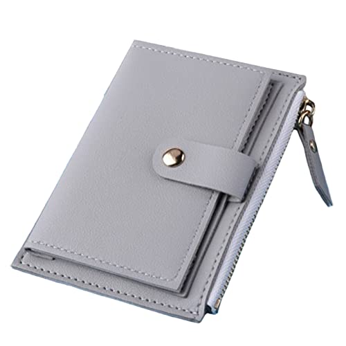 cdar Women Wallet,Leather Pocket Wallet,Coin Purse with ID Window elegant youthful and cute Light Grey
