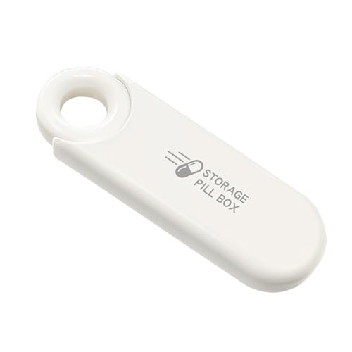 Set di 3 piccoli portapillole da viaggio portatile con 3 scomparti leggero e robusto distributore di medicina impermeabile per viaggi e esterni bianco 1