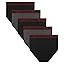 B:5 Pairs Black Gray Mens Briefs