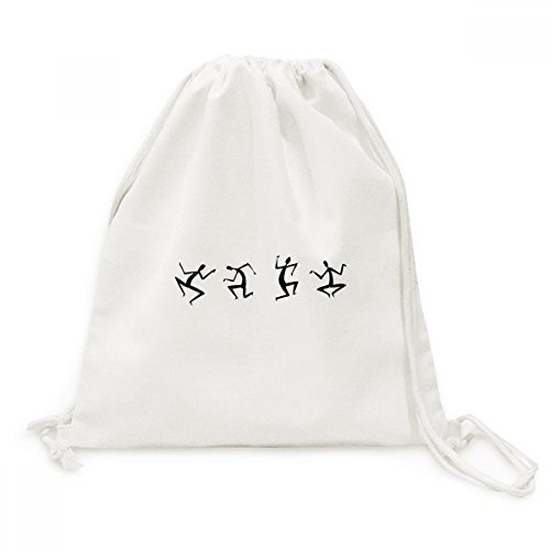 Toile Drawstring Backpack Egypte Totem sac à dos à cordon léger et pratique pour le voyage
