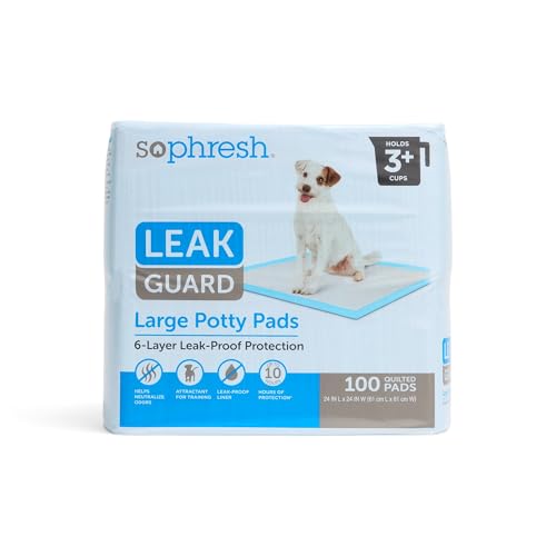 So Phresh Large Leak Guard Quilted Potty Pads, Count of 100