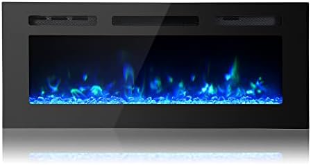 PAOLFOX Electric Fireplace Inserts,40 inch Electric Fireplace,Electric Fireplace Wall Mounted,Electric Fireplace,Wall Fireplace Electric with Remote Control,Electric Fireplace Recessed