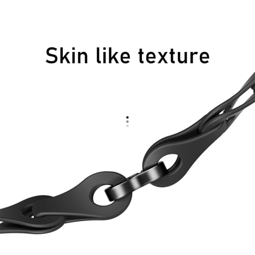 Trendy Silicone Watch Straps Decorative Chain Link Designed Breathable Wristband For Band 8/9/10 Bracelets Repair Watch Band3