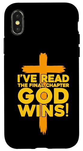 「I 've Read the Final Chapter God Wins Wins Christian Cross Faith」 スマホケース iPhone X/XS 用