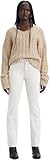 pantalon blanco guess mujer Lavage en machine Levi\'s Classic Straight Jeans Femme, Simply White_lse, 27W / 30L