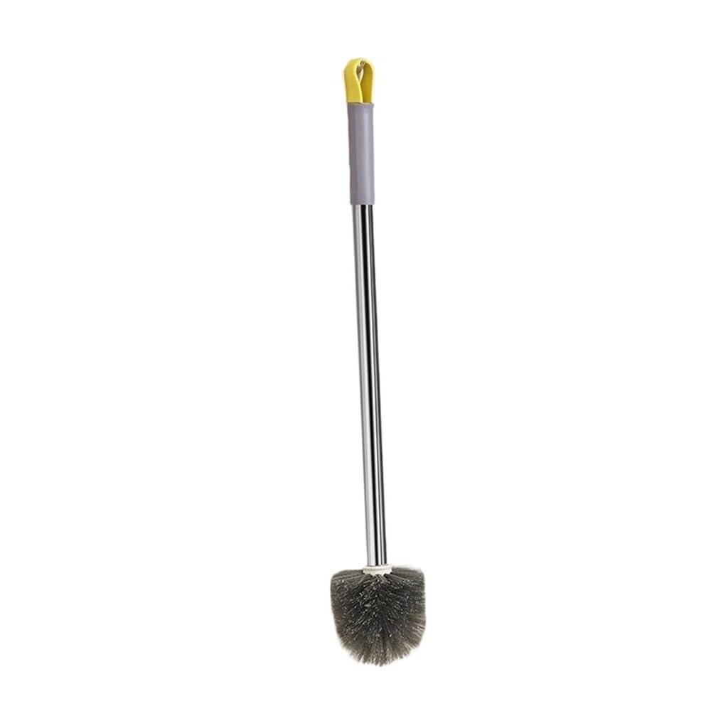 Zyyanshop Gris Toilet Brush Long Handle Toilet Brush Household Bathroom Cleaning Wall Mounted(Gris)